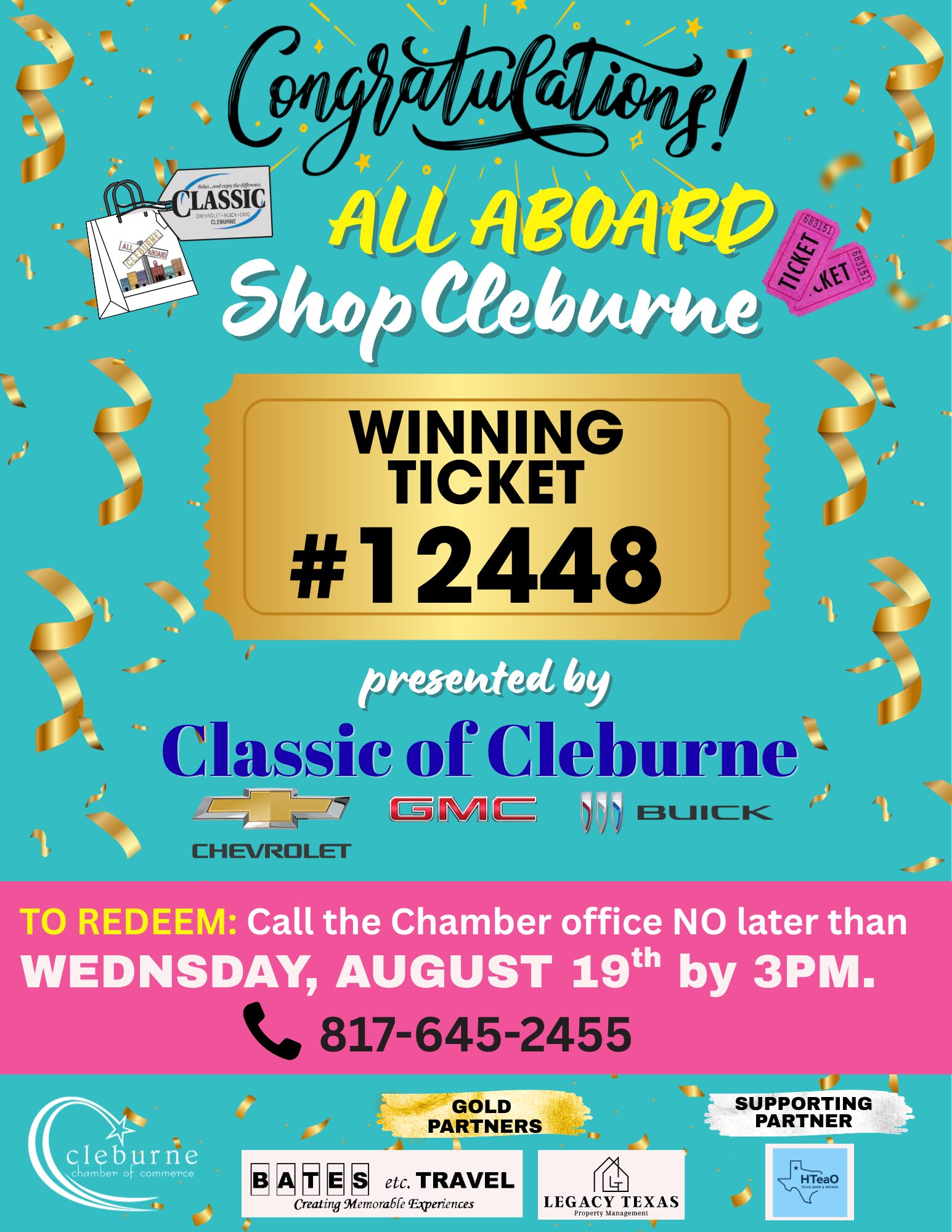 2026 ALL ABOURD TICKET WINNER ANNOUNCEMENT