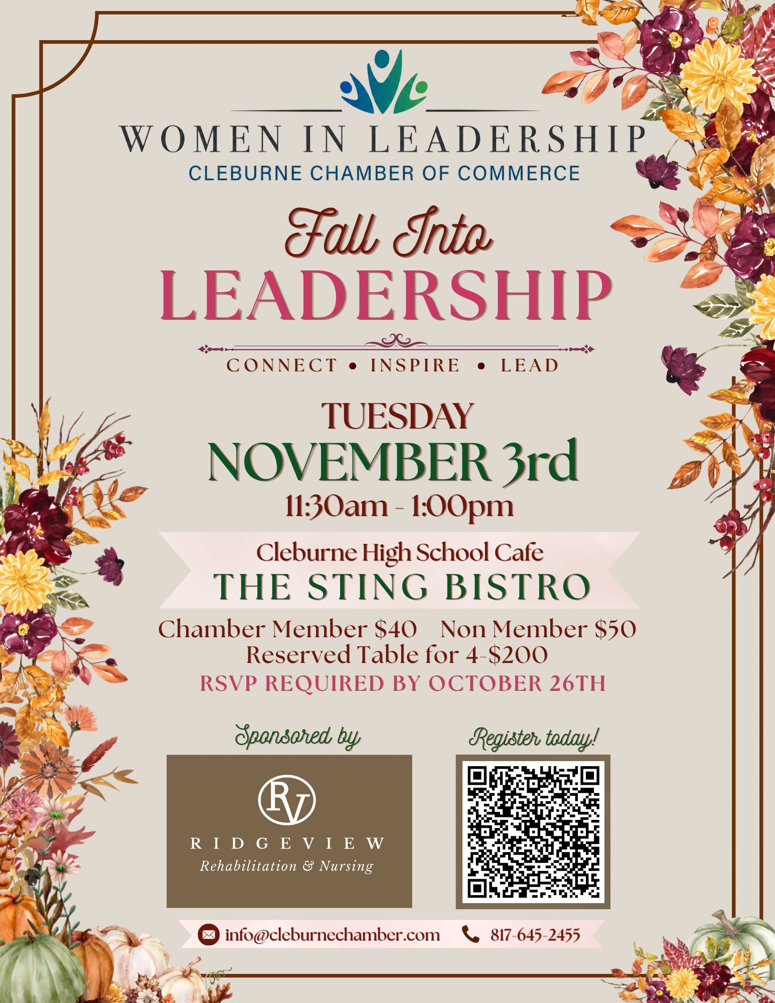 Women In Leadership Flyers November 3