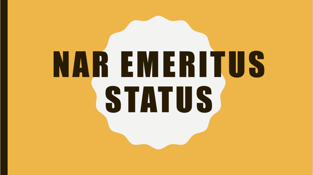 NAR Emeritus Status