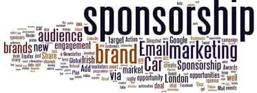 sponsorship word cloud