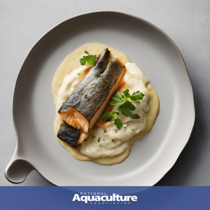 Trout en Papillotte with Celeriac Puree