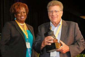2017 recipient Ted Wachtel receiving the lifetime achievement award