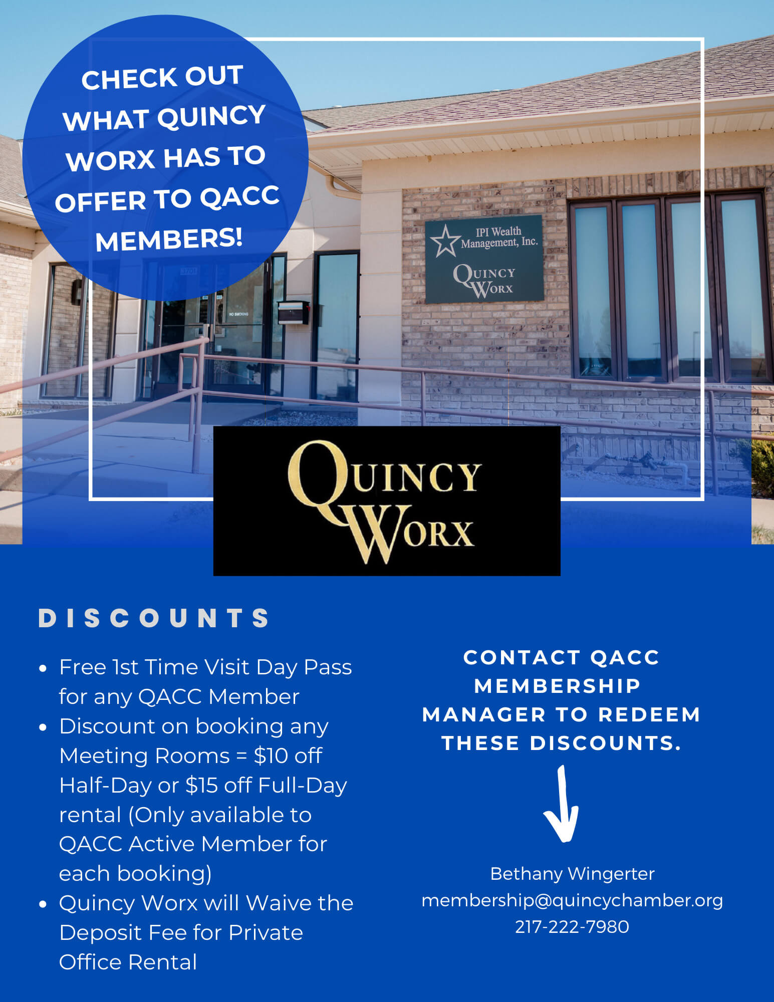 Quincy Worx Discount Flyer