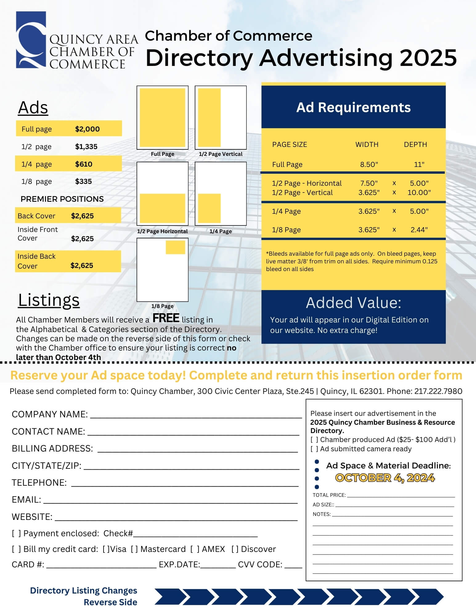 Chamber of Commerce Directory Advertising 2025