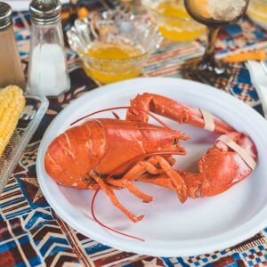lobster on a plate