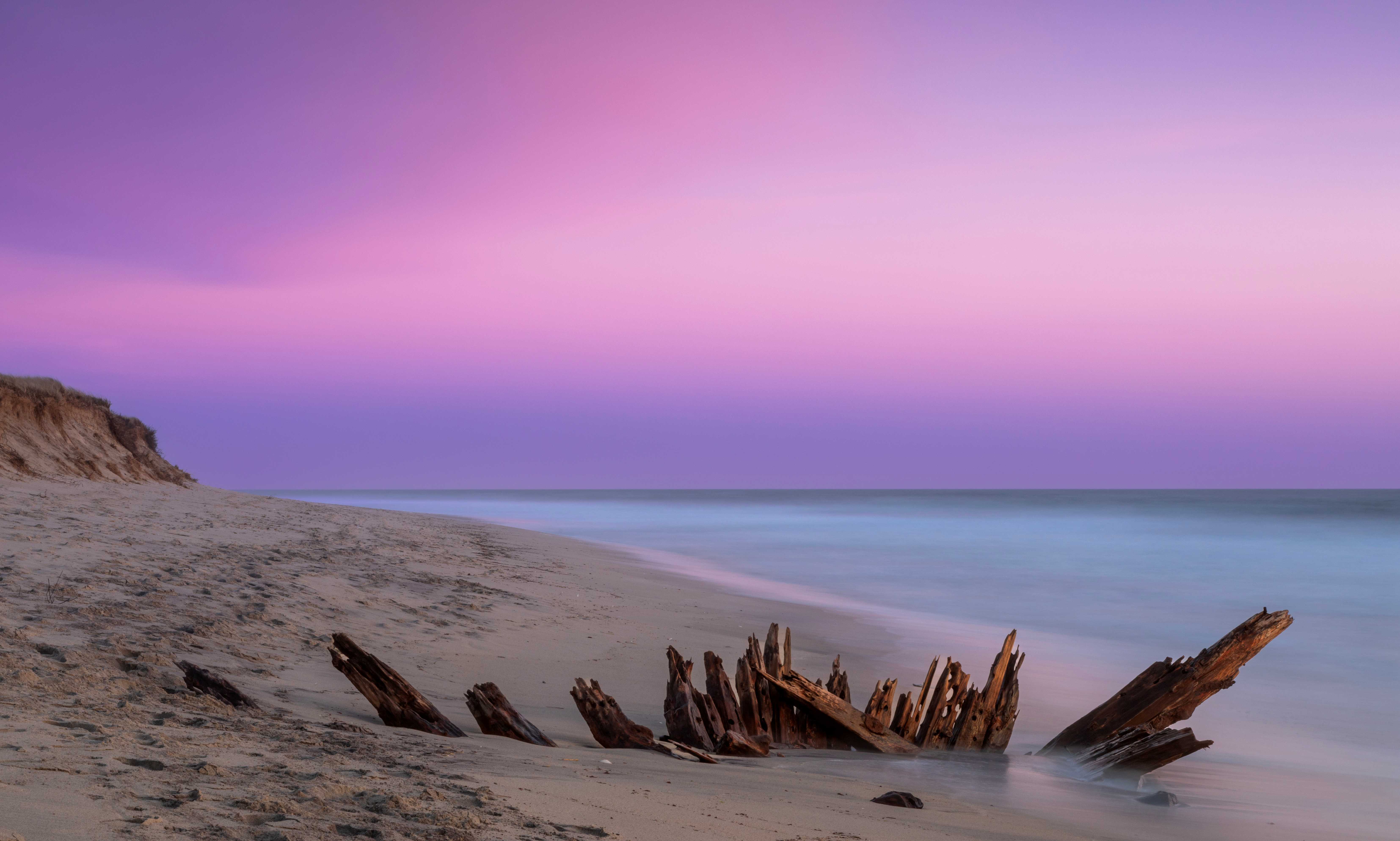 Nantucket Beach Sunset Winter