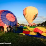 Photos of hot air balloons being deflated after the Galt Balloon Festival