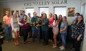 Photo of Cal Valley Solar staff & guests at Ribbon Cutting