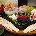 Photo of assorted meat, cheese, olives, garnishes & crackers at October 2020 Chamber Luncheon