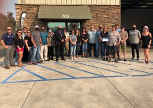 Photo of Galt Smog owners and community members - October 2020's Business of the Month celebration