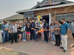 Photo of The Printing Kings Ribbon Cutting - Owners, staff & community members - October 1 2020