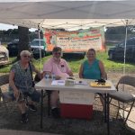 First Baptist Church of Galt's booth at the Farmers Market on July 30, 2021
