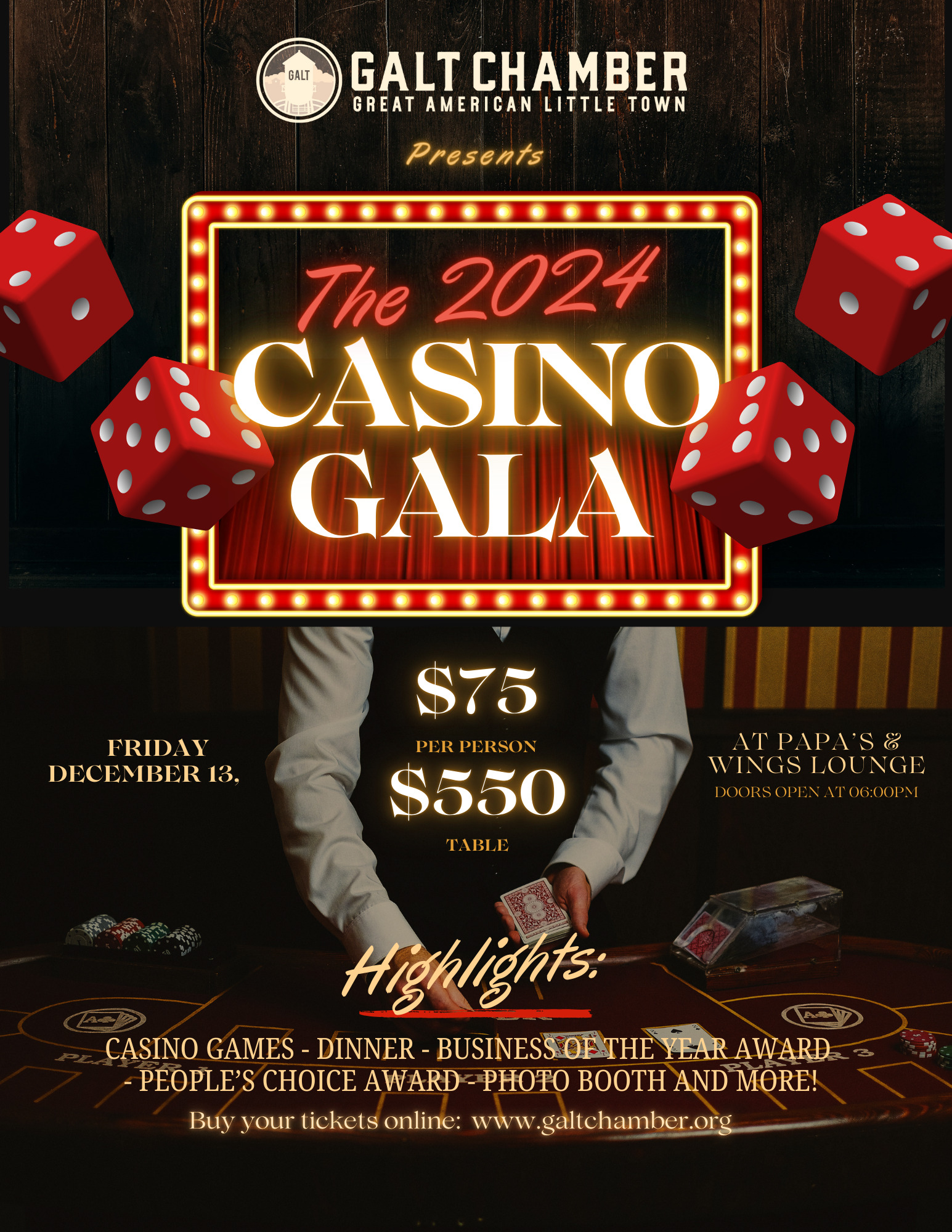 2024 Gala Casino Night Flyer