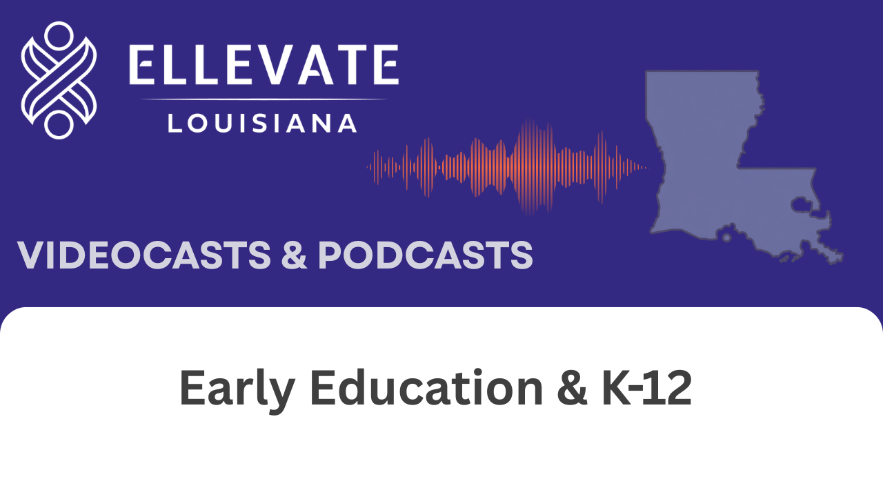 Website Logos for Podcasts Thumbnail Elevate Louisiana Branding and Purple-Gray Stripes-2