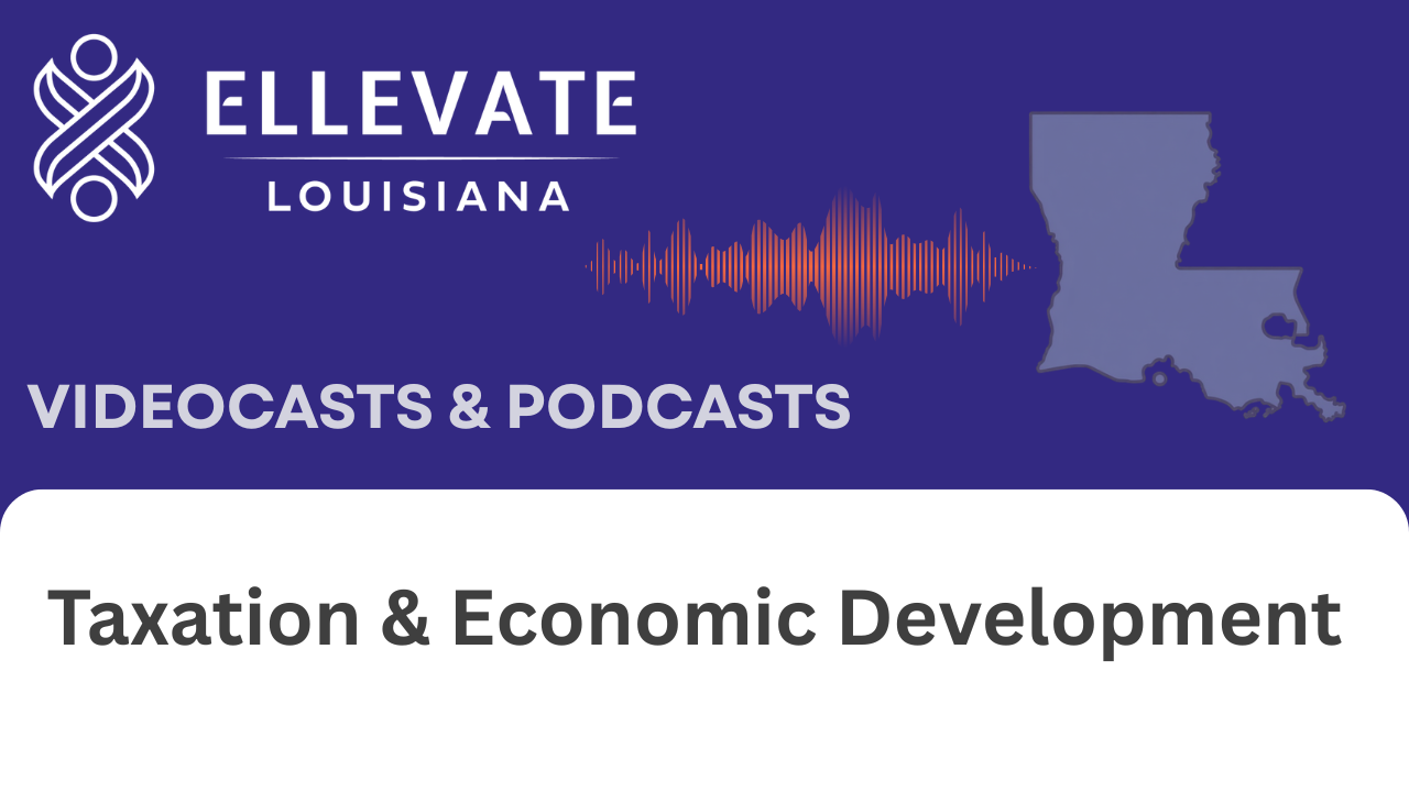 Website Logos for Podcasts Thumbnail Elevate Louisiana Branding and Purple-Gray Stripes-5