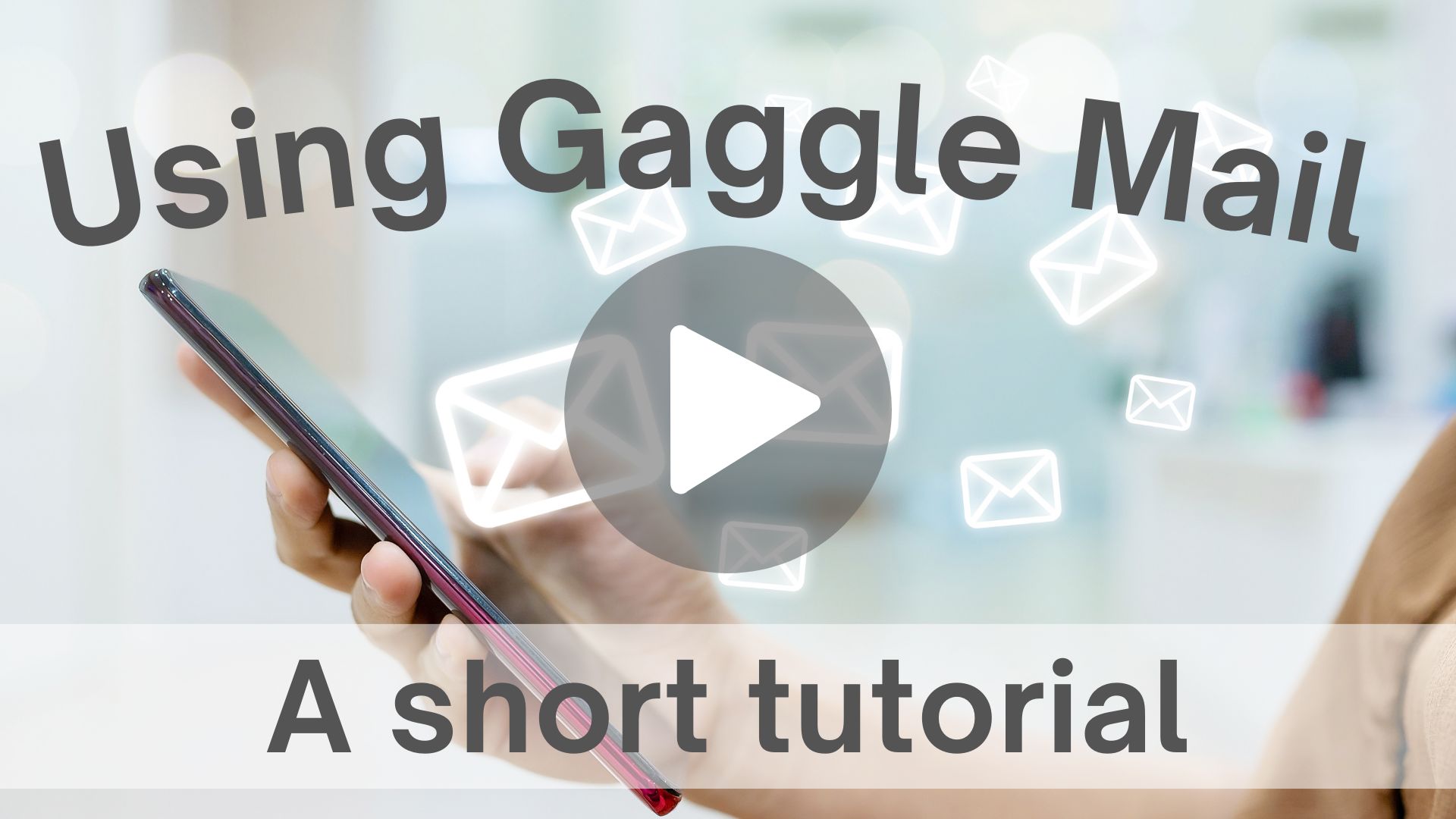 Lead slide for the Gaggle Email tutorial video.