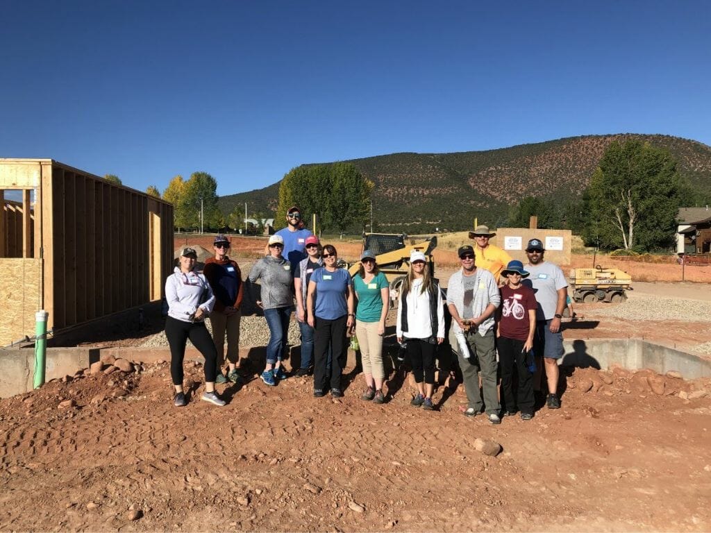 Volunteer group at 2019 Habitat Build Day