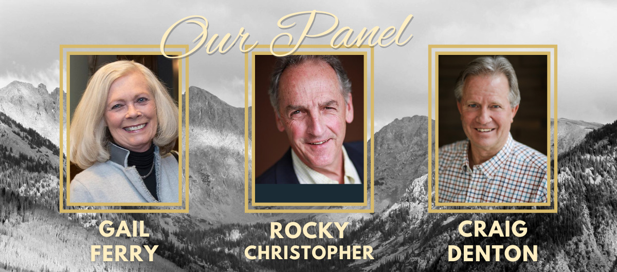 Banner image with photos of Gail Ferry, Rocky Christopher, and Craig Denton.