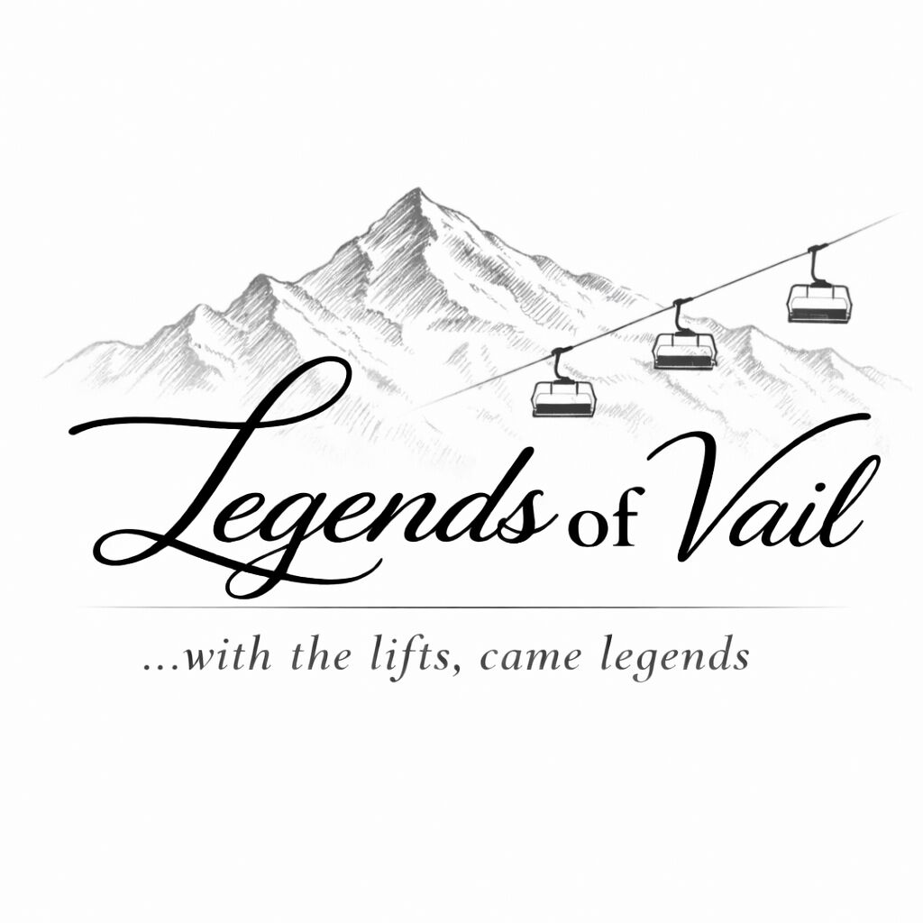 Legends of Vail Legends of Vail logo with image of mountain peak and ski gondola lift.