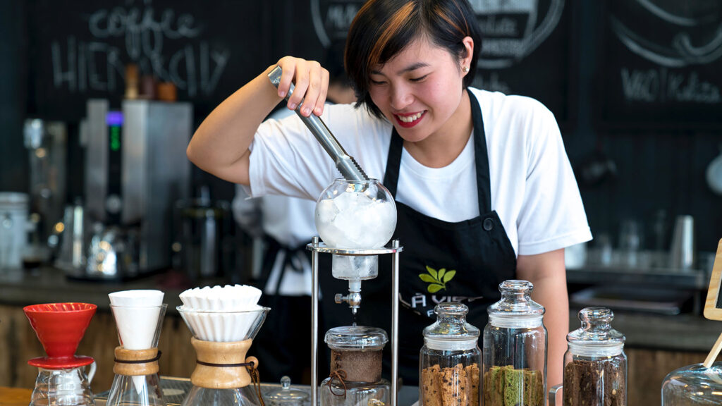 Barista Making a Drink