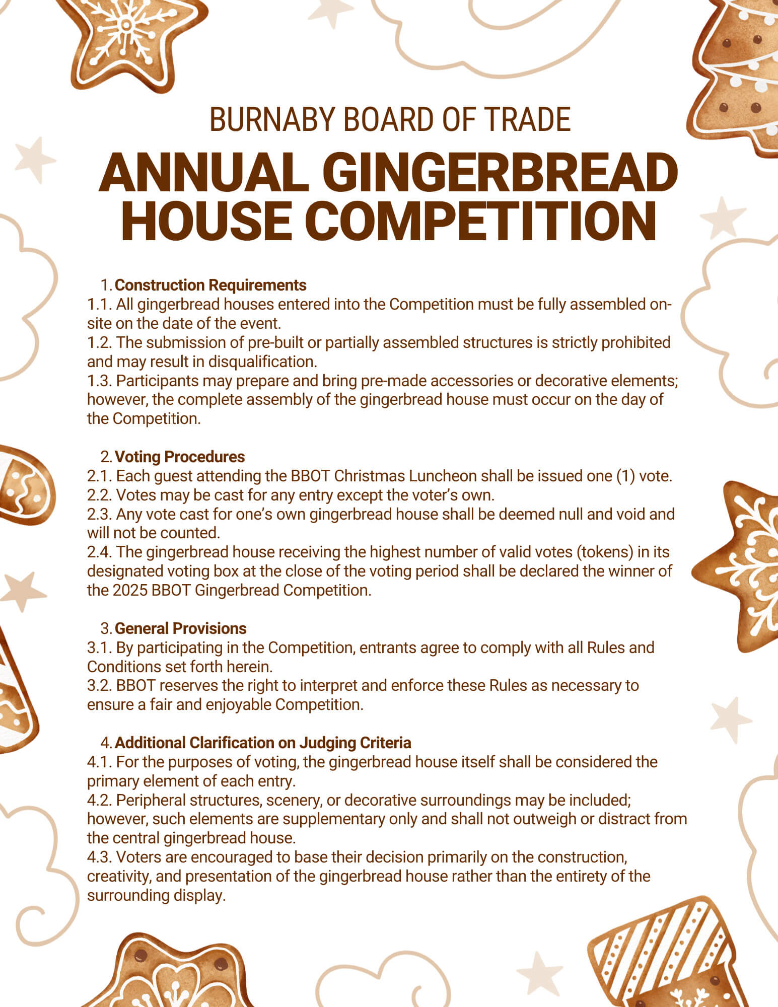 Gingerbread House Rules