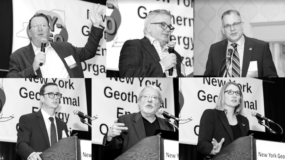 NY-GEO 2024 Spring Conference Lunch Program Speakers: John Thomas, Gino Di Rezze, and Jeff Hammond, Ryan Dougherty, Bill Nowak and Alexis McKittrick.