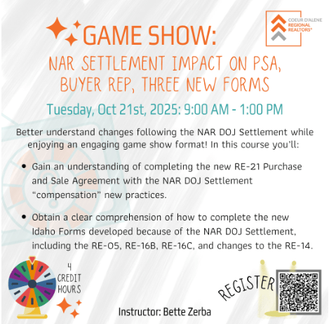 Game Show: NAR Settlement Impact on PSA, Buyer Rep, Three New Forms