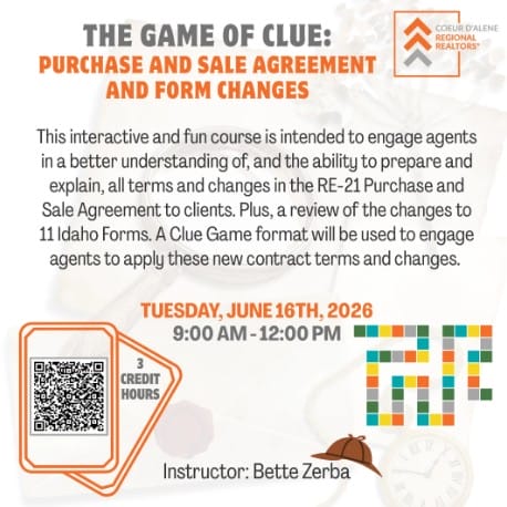 The Game of Clue: Purchase and Sale Agreement and Form Changes