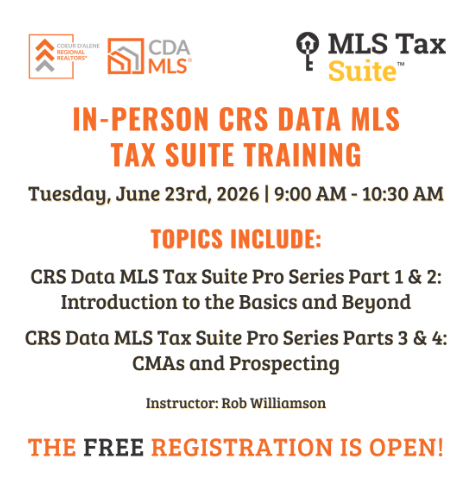 In-Person CRS Data MLS Tax Suite Training