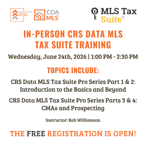 In-Person CRS Data MLS Tax Suite Training