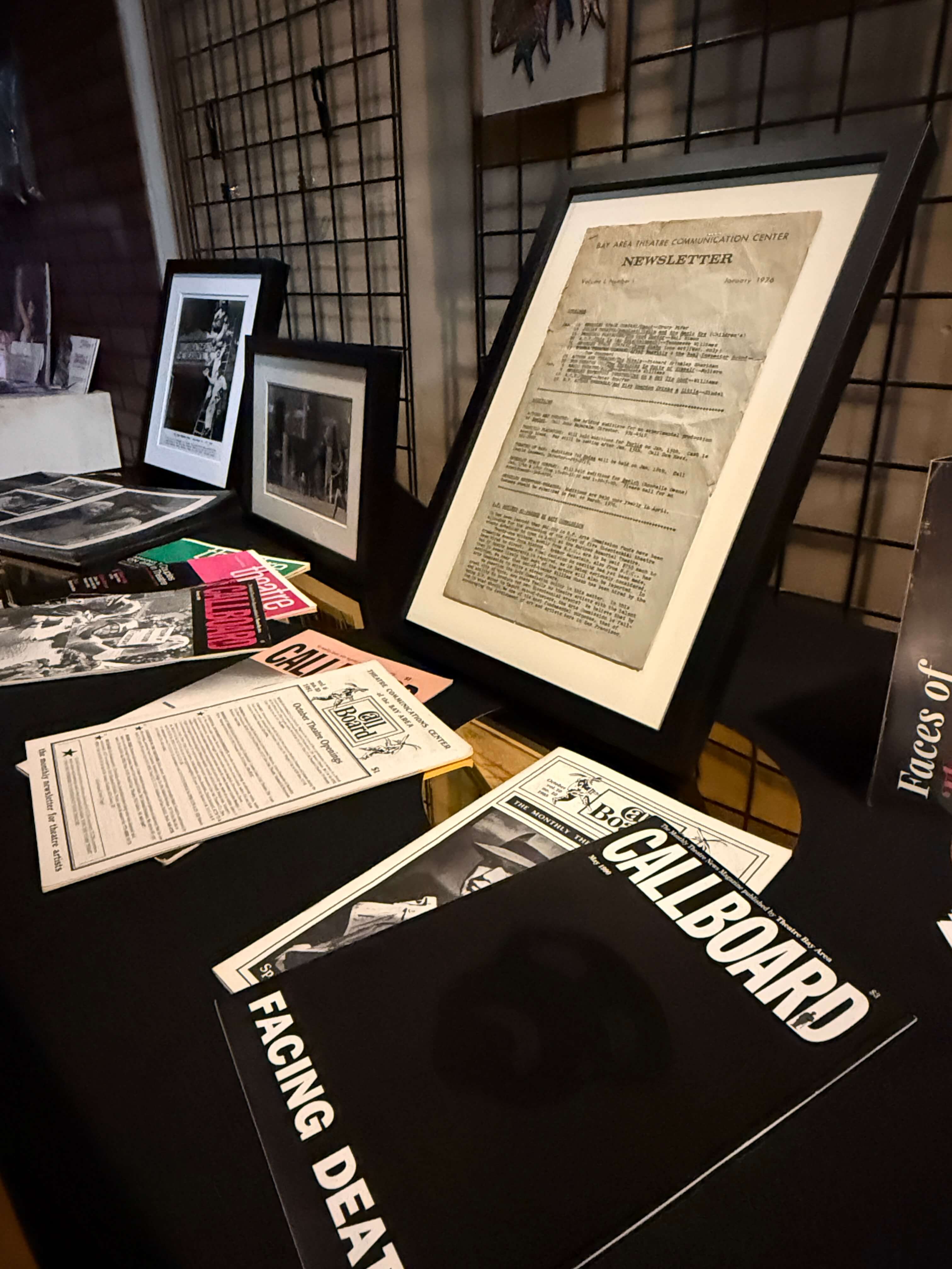 display of vintage Callboard magazines from the TBA archives