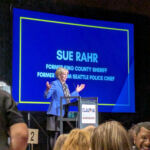 Sue Rahr, former interim Seattle Police Chief, introduced Claudia Balducci.