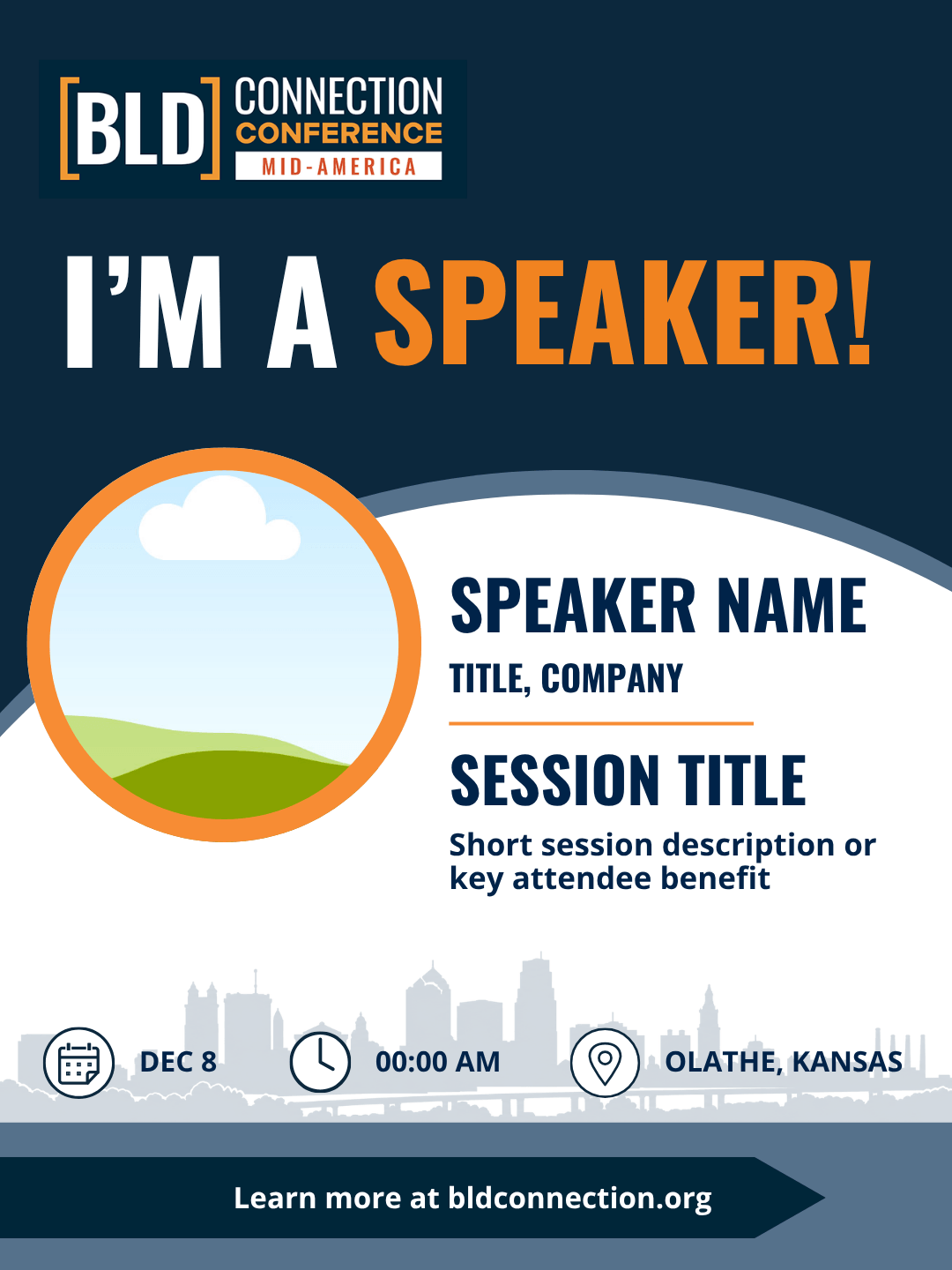 Mid-America Connection Conference customizable speaker graphic