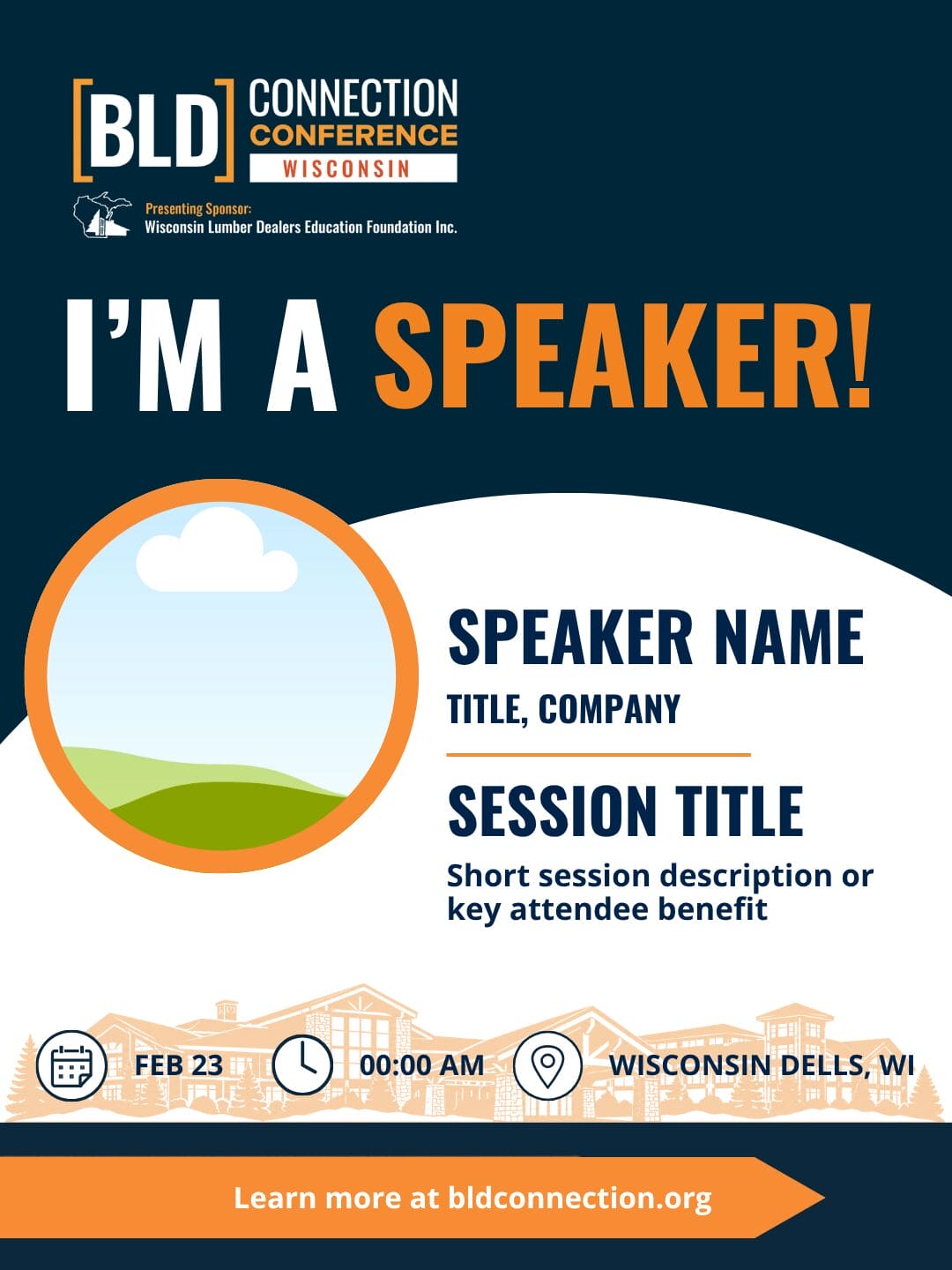Wisconsin Connection Conference customizable speaker graphic