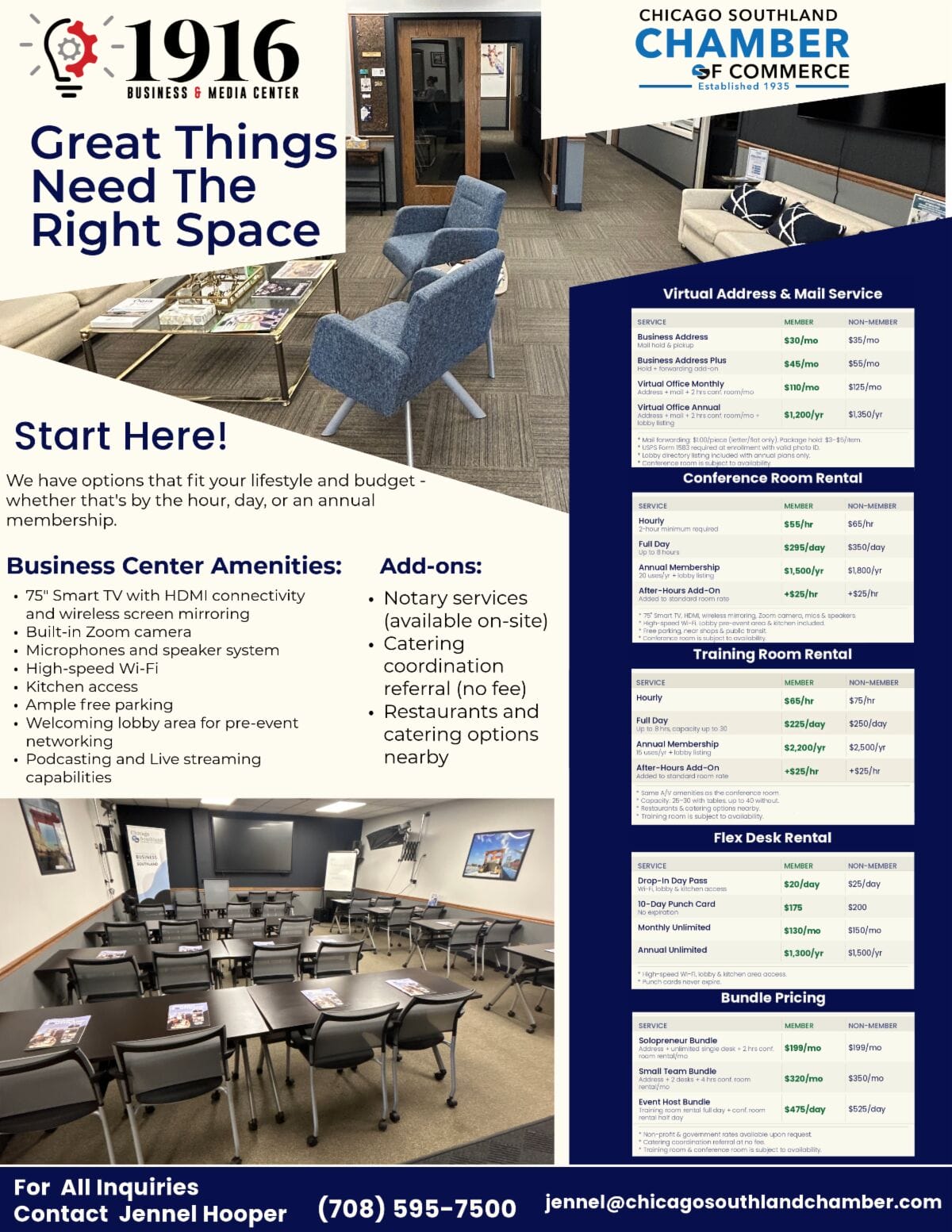 1916 New Chamber Flyer_Rental Prices_rev 05.2026