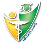 Logo w. URL in blue - white background