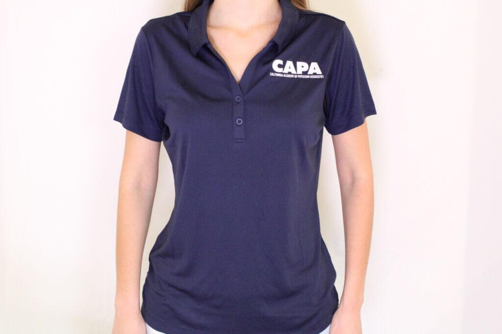 CAPA logo polo in navy blue