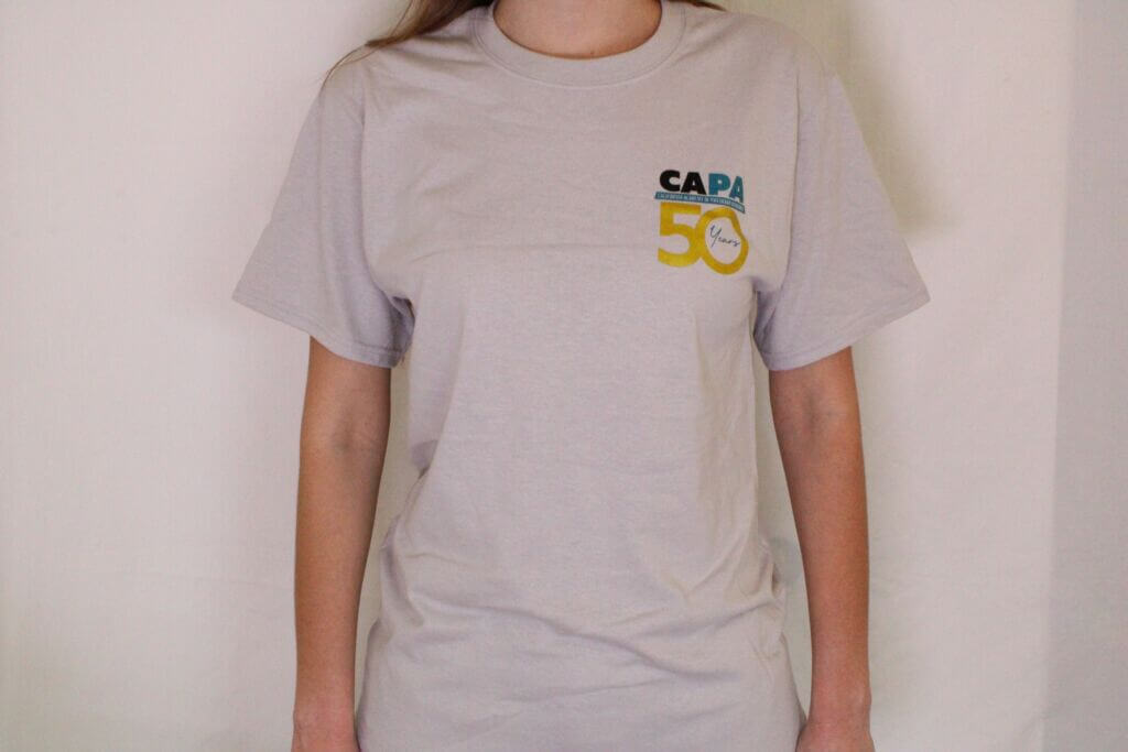 CAPA 50th anniversary T-shirt in silver