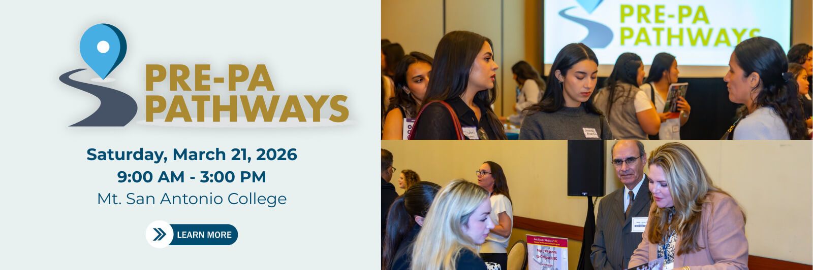Pre-PA Pathways will be held on March 21, 2026 at Mt. San Antonia College