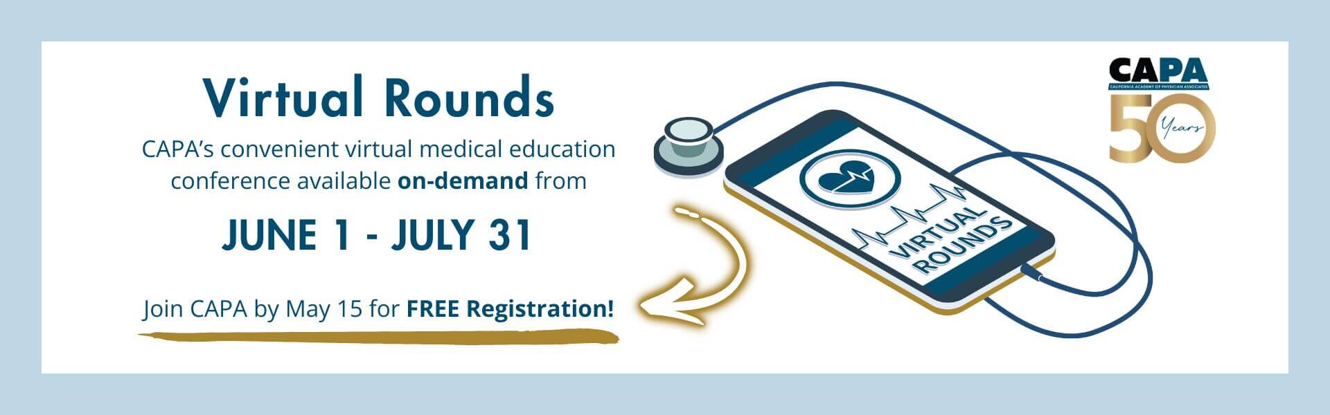 CAPA's Virtual Rounds Conference offers fully virtual online CME from June 1 to July 31