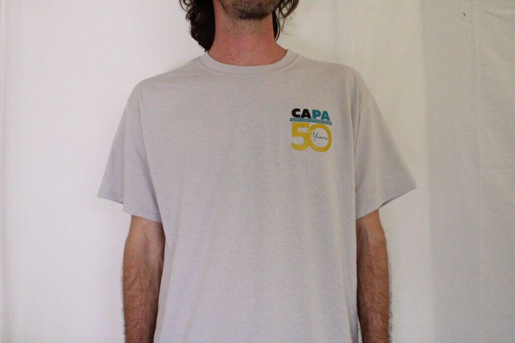 CAPA 50th anniversary T-shirt in silver