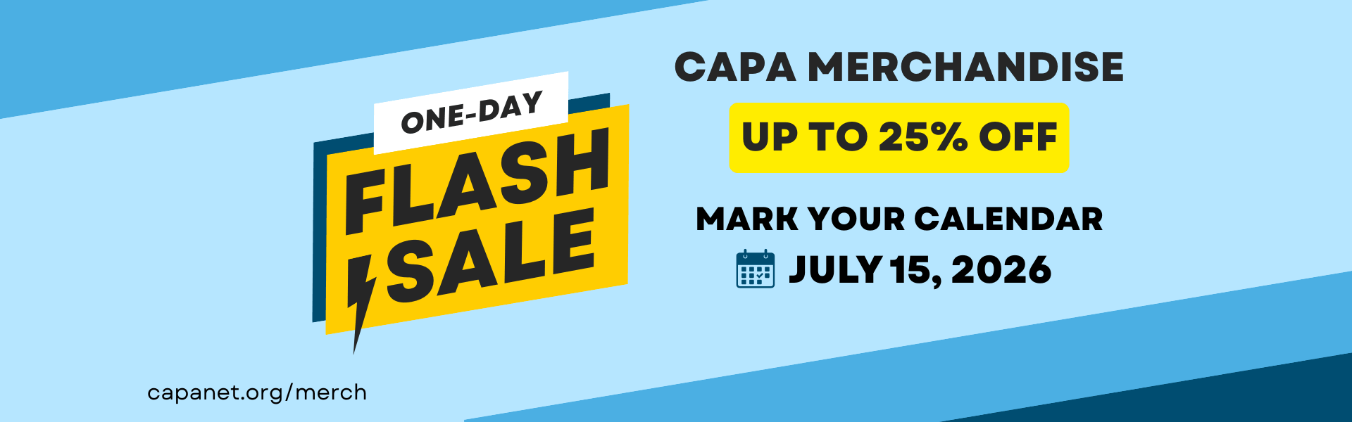 Mark your calendars for our Flash Sale happening on July 15, 2026