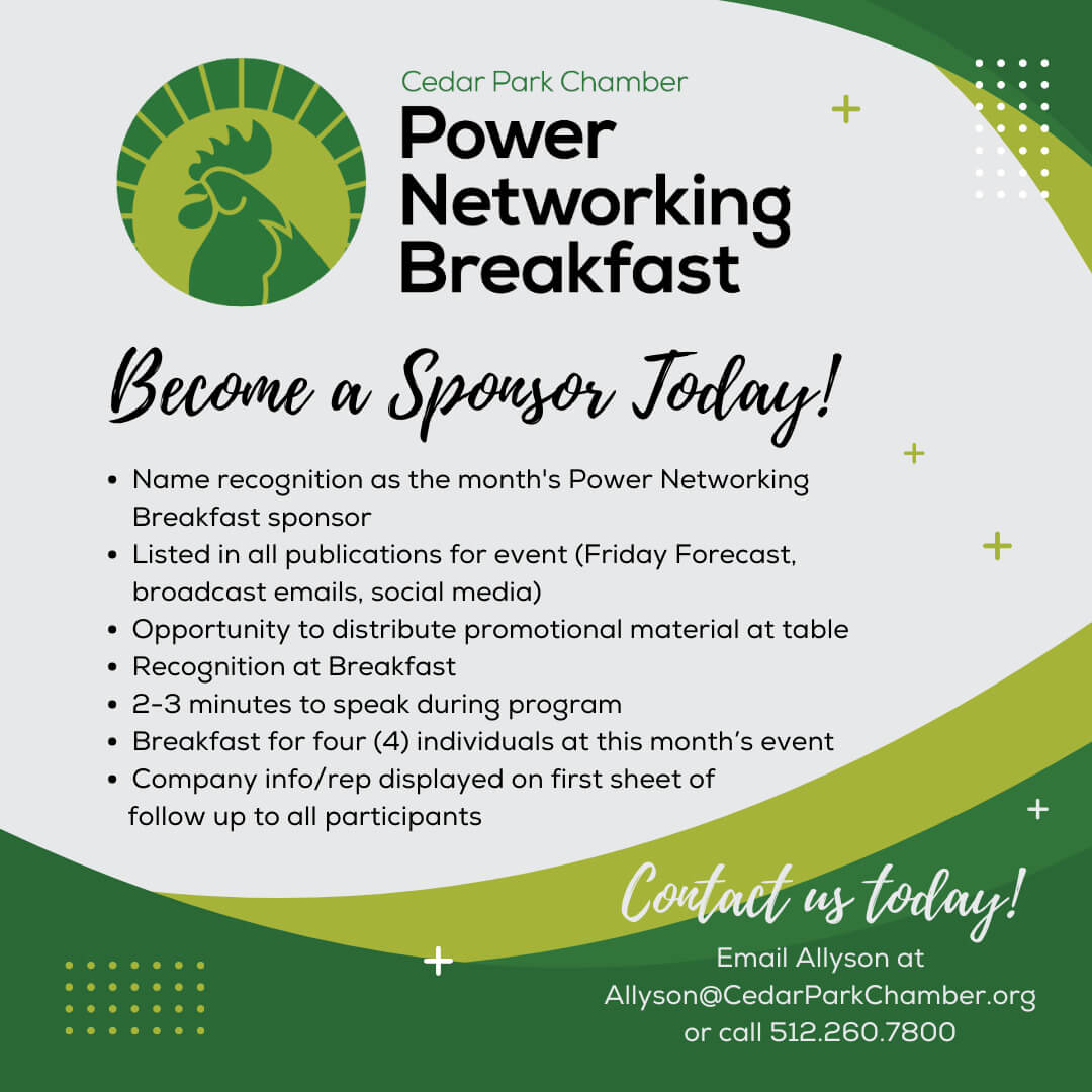 SPONSOR OUR POWER NETWORKING BREAKFAST