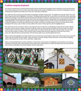 2020 Barn Quilt Trail Brochure 2 FINAL Description