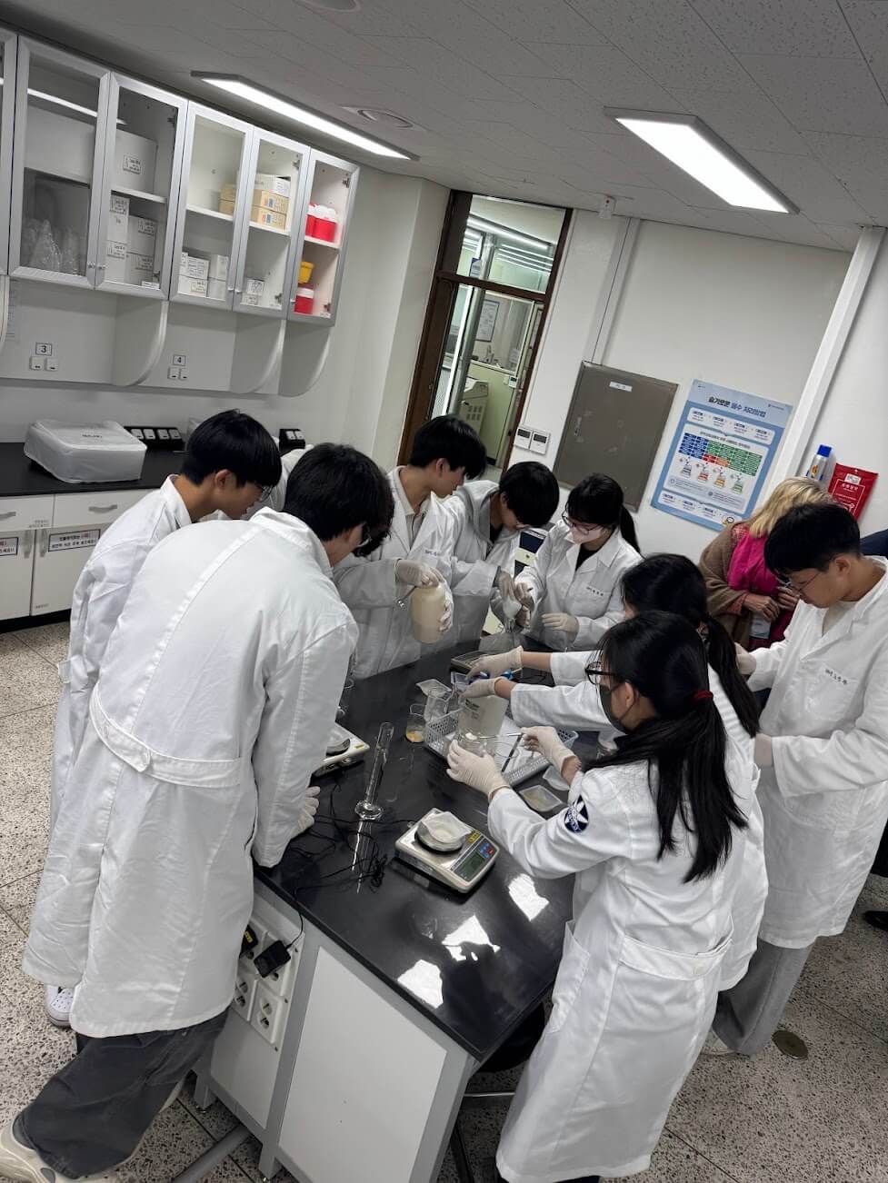 students in lab