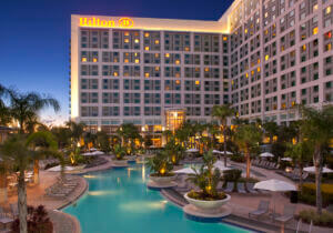 hilton orlando hotel picture at night