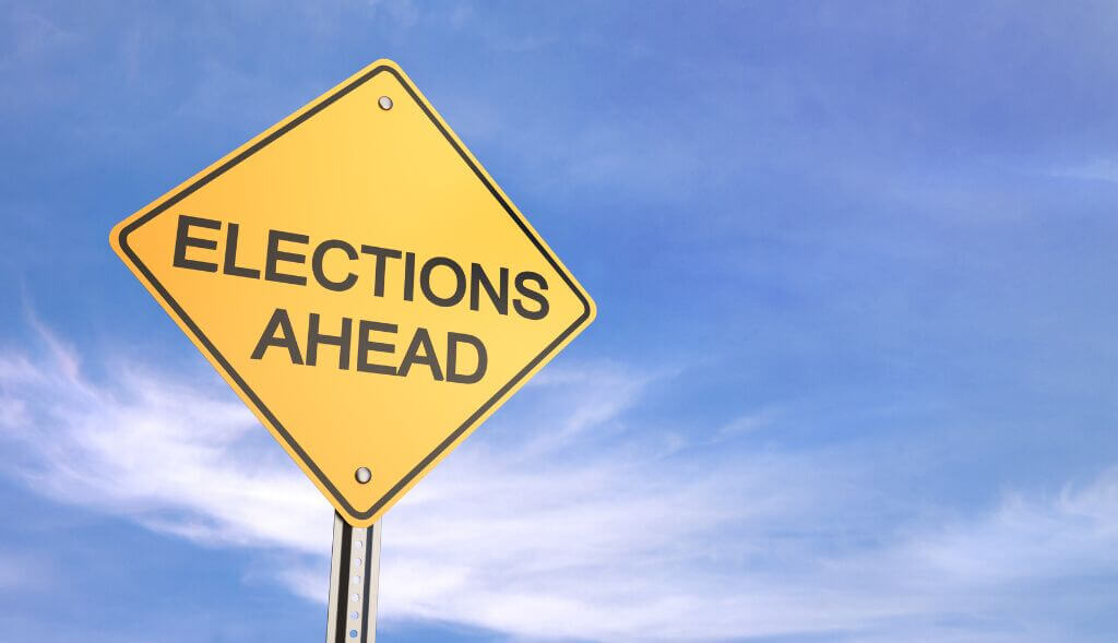 elections ahead sign