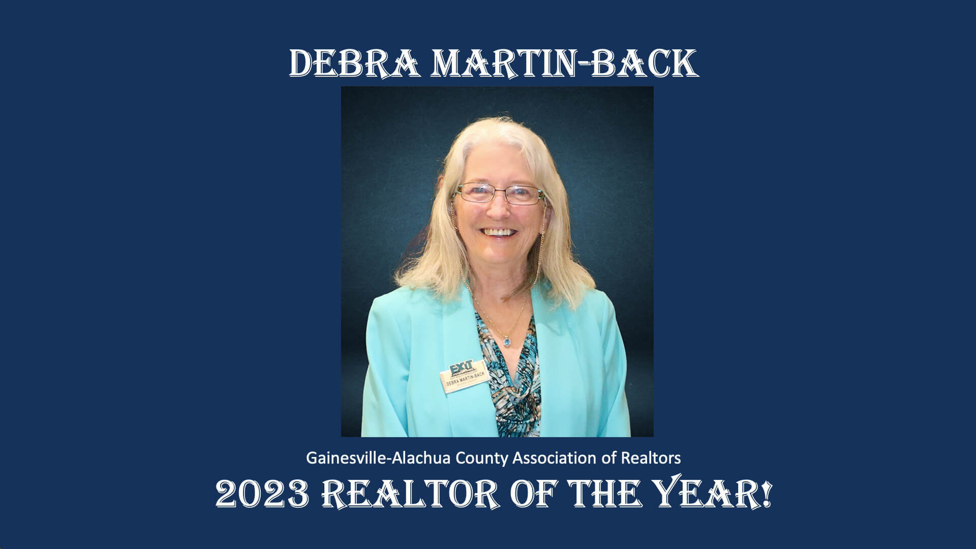 Debra Martin-Back 2023 Realtor of the Year