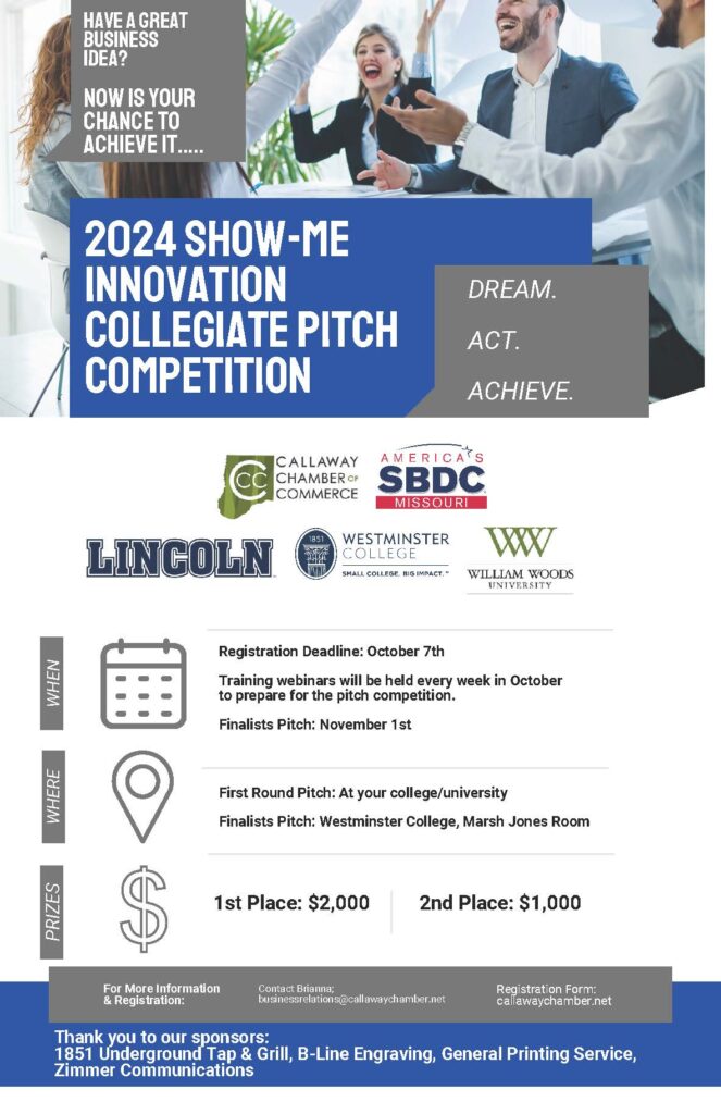 2024 Collegiate Pitch Competition Flyer