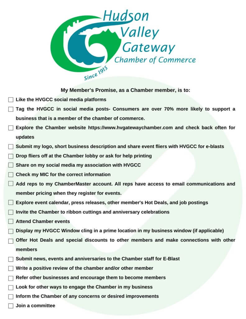 Member Promise HVGCC Newsletter Flyer Member Promise HVGCC Newsletter Flyer